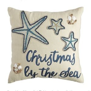 Pier 1  holiday throw pillow Christmas by the sea